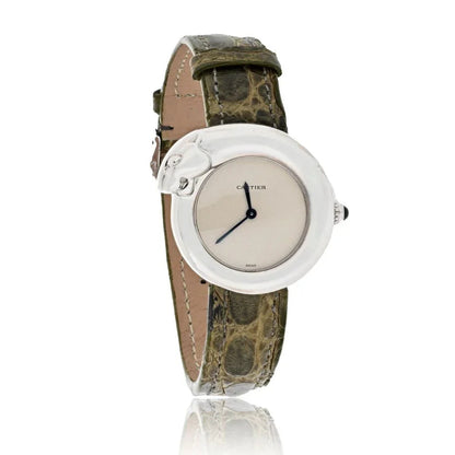 Carthttier 18K White Gold Panthere De Carthttier 1925 Ref. 2476 28mm Women Watch