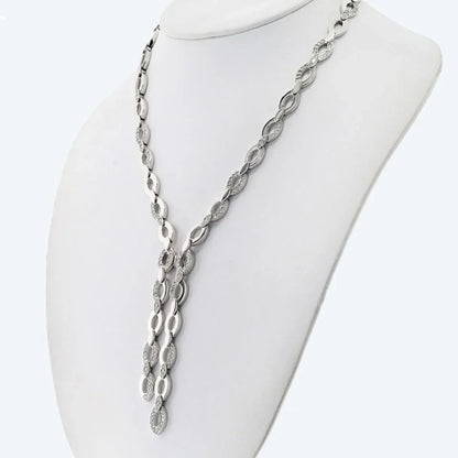 Carthttier 18K White Gold Diadea Lariat 6.65cttw Necklace