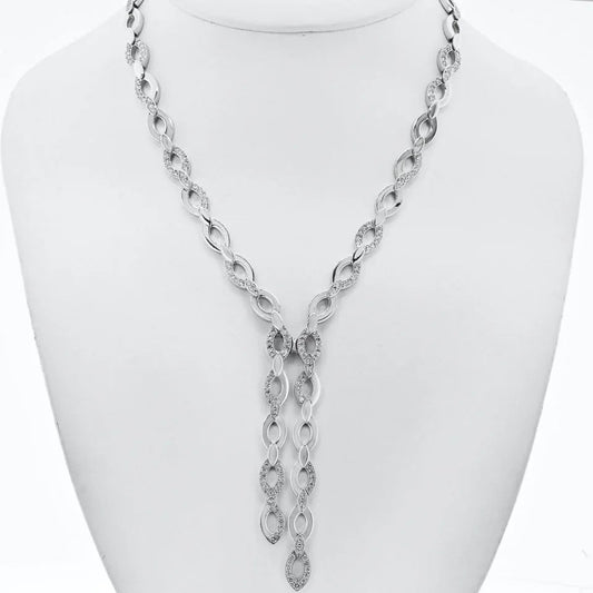 Carthttier 18K White Gold Diadea Lariat 6.65cttw Necklace