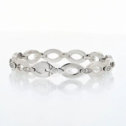 Carthttier 18K White Gold Diadea Diamond Bracelet
