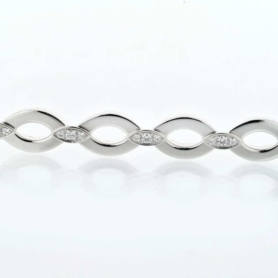 Carthttier 18K White Gold Diadea Diamond Bracelet
