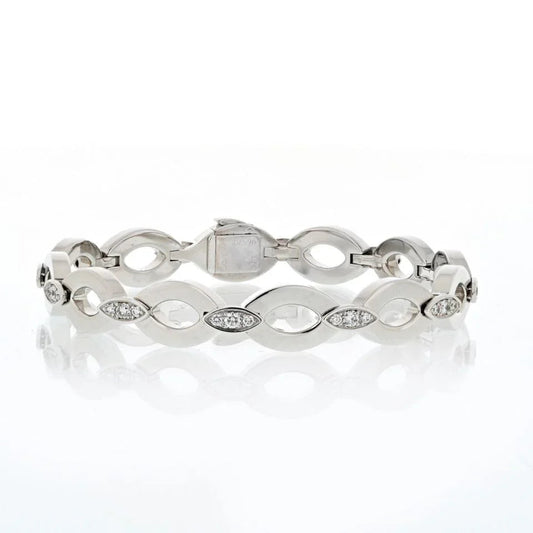 Carthttier 18K White Gold Diadea Diamond Bracelet