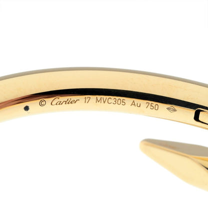 Carthttier Juste Un Clou 18K Yellow Gold Medium Model Size 17 Bracelet