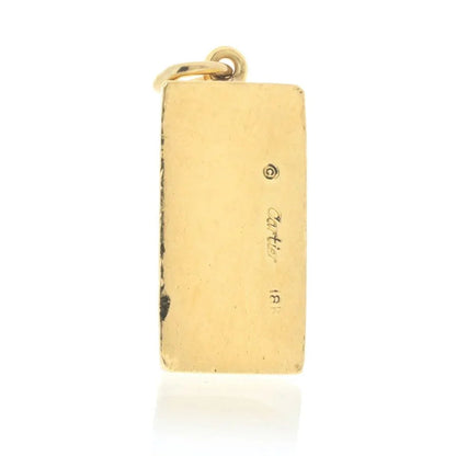 Carthttier 18K Yellow Gold 1970's 1 Oz Ingot Bar Pendant