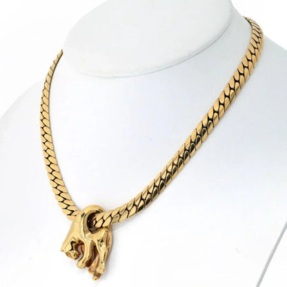 Carthttier 18K Yellow Gold Panthere Necklace