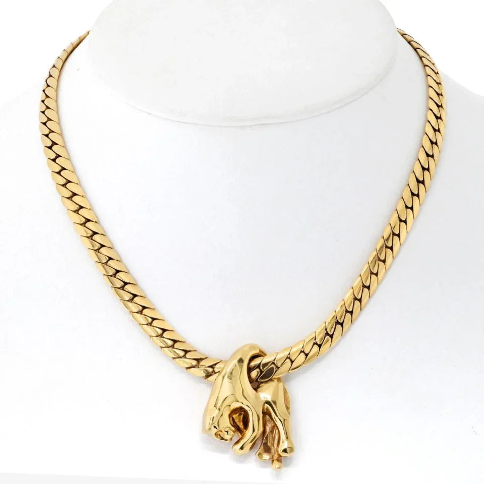 Carthttier 18K Yellow Gold Panthere Necklace