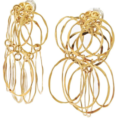 Carthttier 18K Yellow Gold 1970's Cascade Earrings