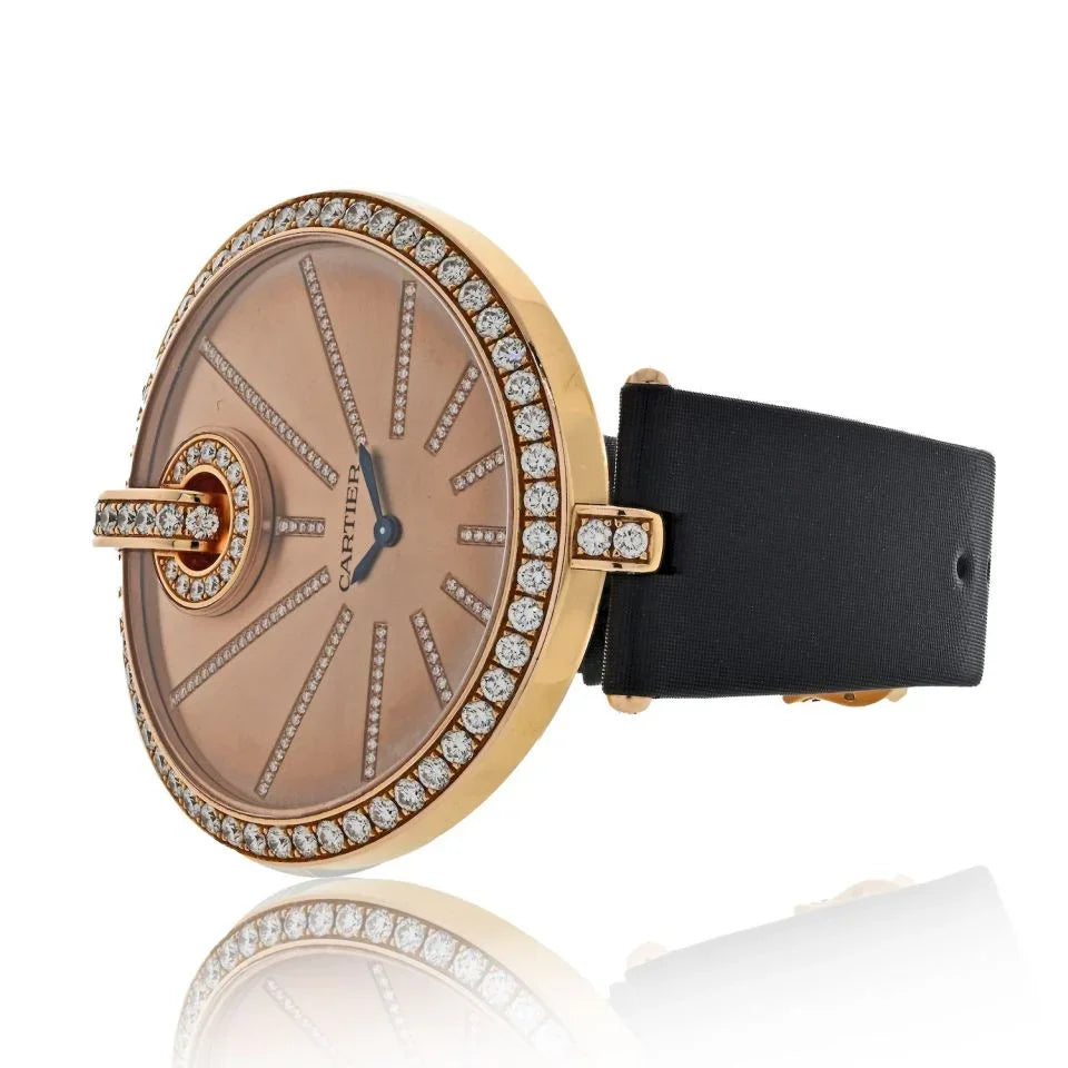Carthttier 18K Rose Gold WG600003 Ladies Diamond 50mm Dial Watch