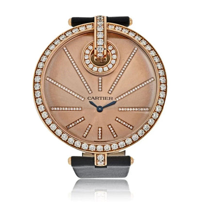 Carthttier 18K Rose Gold WG600003 Ladies Diamond 50mm Dial Watch
