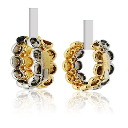 Carthttier 18K Two Tone Honeymoon Huggie Earrings