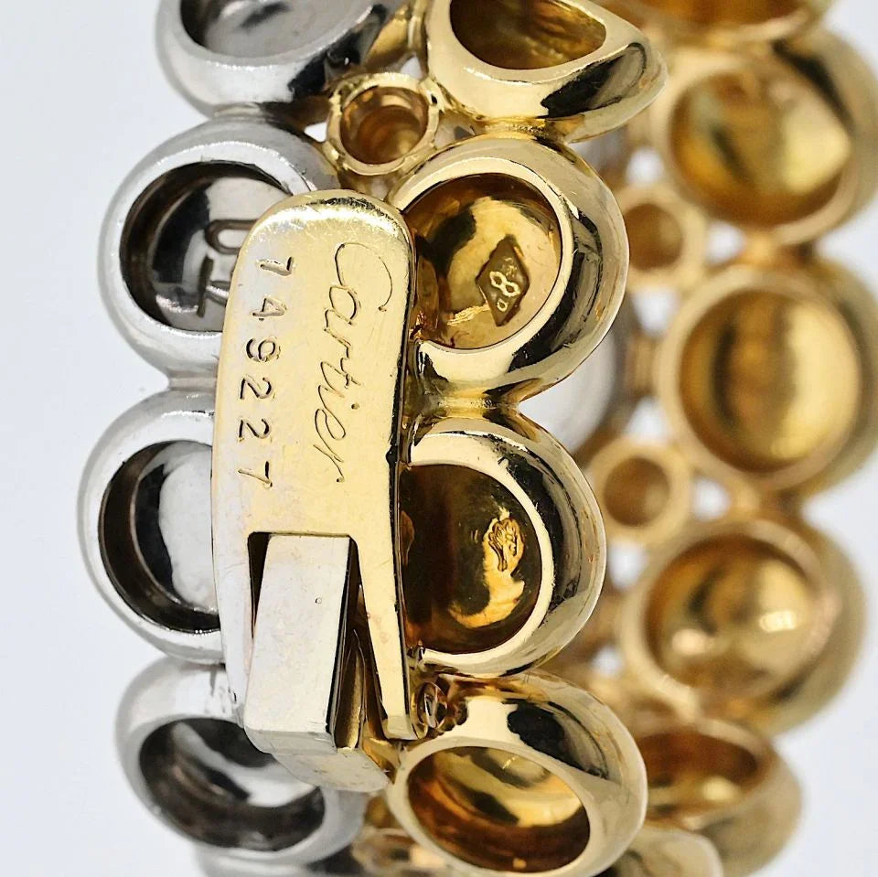 Carthttier 18K Two Tone Honeymoon Huggie Earrings