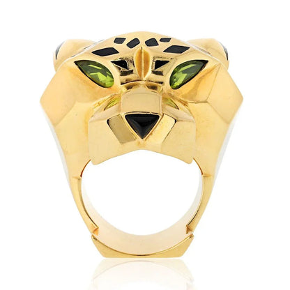 Carthttier 18K Yellow Gold Panthere Head Ring