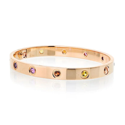 Carthttier Love 18K Rose Gold Rainbow Size 16 Bracelet
