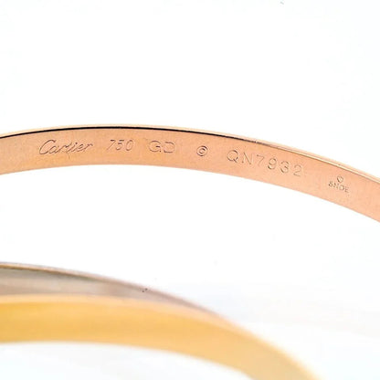 Carthttier Trinity 18K Tri Color Small Model Roller Bangle Bracelet