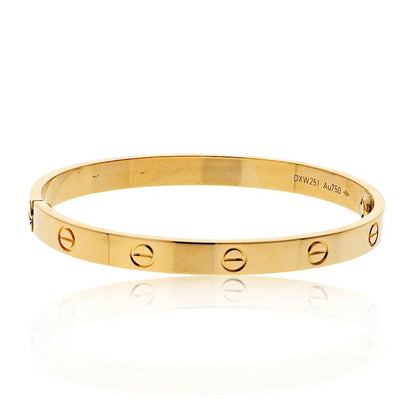 Carthttier Love 18K Yellow Gold Size 18 Bracelet