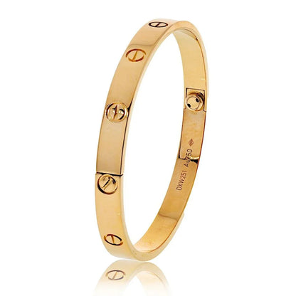 Carthttier Love 18K Yellow Gold Size 18 Bracelet