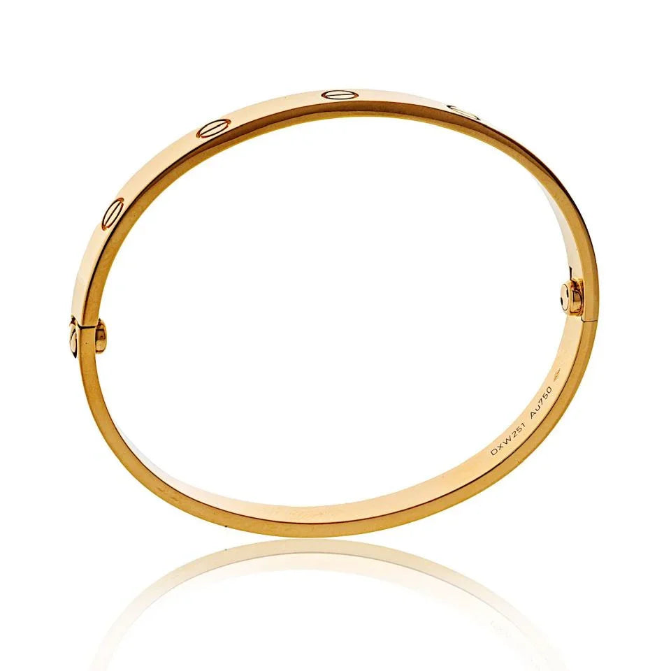 Carthttier Love 18K Yellow Gold Size 18 Bracelet
