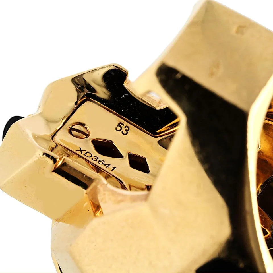 Carthttier Panthere 18K Yellow Gold Solid Panthere Head Ring