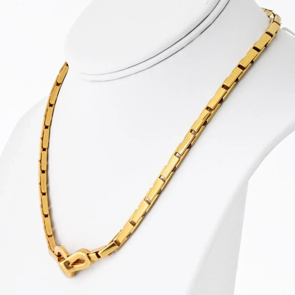 Carthttier Agrafe 18K Yellow Gold Agrafe Clasp Necklace