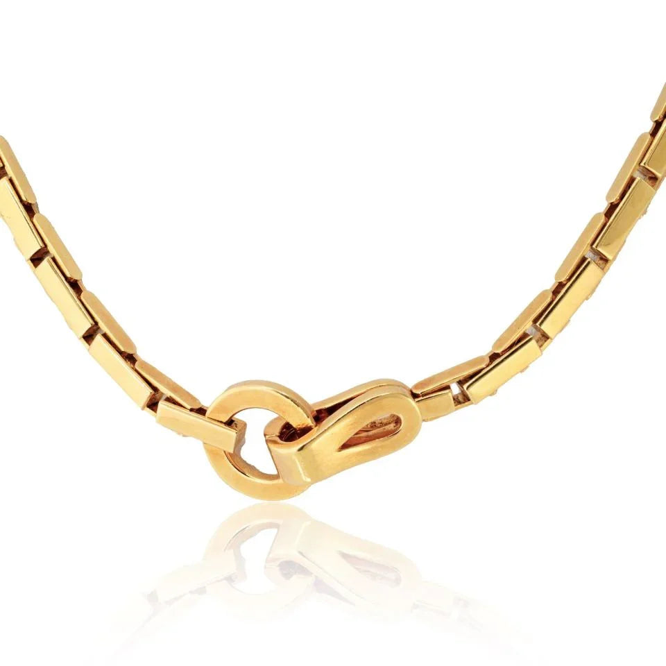 Carthttier Agrafe 18K Yellow Gold Agrafe Clasp Necklace