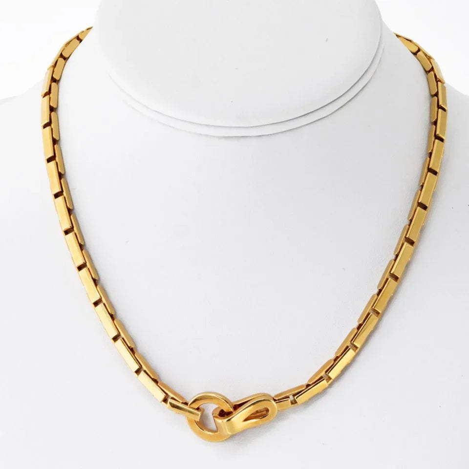 Carthttier Agrafe 18K Yellow Gold Agrafe Clasp Necklace