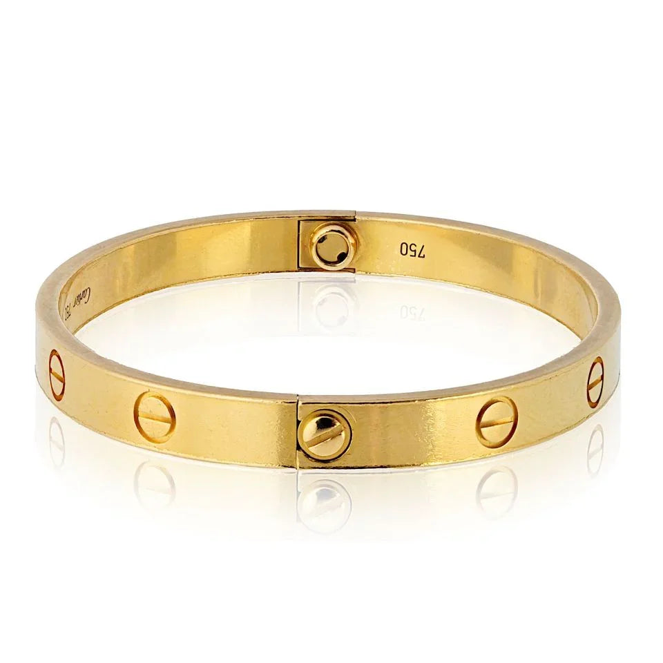 Carthttier Love 18K Yellow Gold Size 17 Bracelet