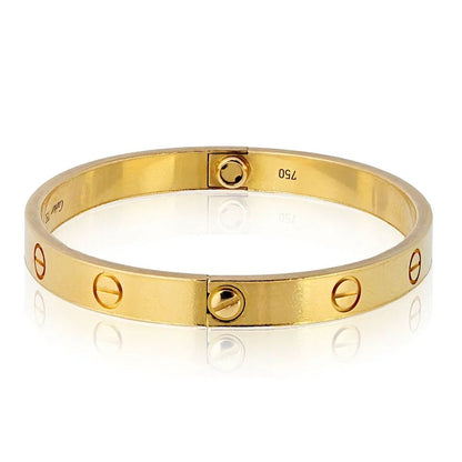 Carthttier Love 18K Yellow Gold Size 17 Bracelet