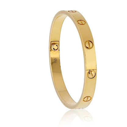 Carthttier Love 18K Yellow Gold Size 17 Bracelet