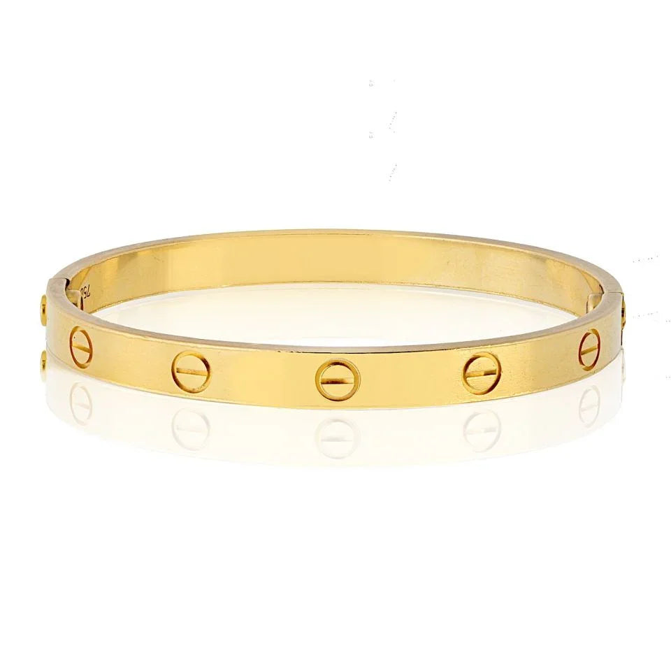 Carthttier Love 18K Yellow Gold Size 17 Bracelet