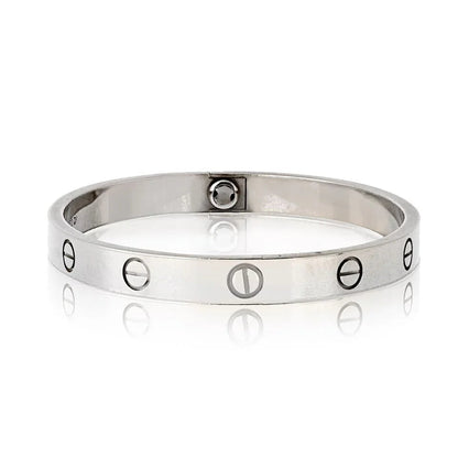 Carthttier Love 18K White Gold Size 17 Bracelet