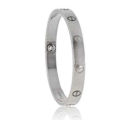 Carthttier Love 18K White Gold Size 17 Bracelet