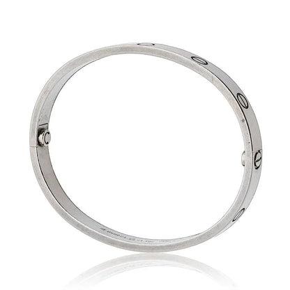 Carthttier Love 18K White Gold Size 17 Bracelet