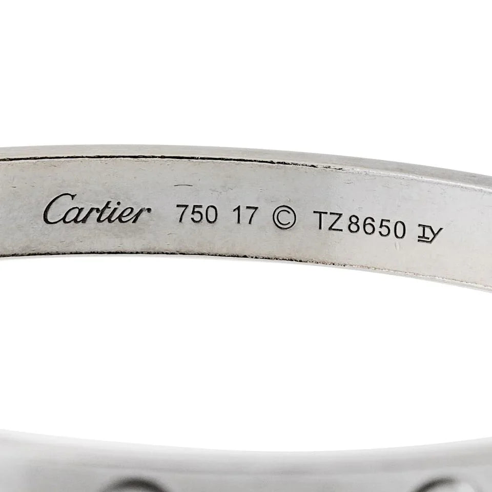 Carthttier Love 18K White Gold Size 17 Bracelet