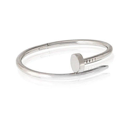 Carthttier Juste Un Clou 18K White Gold Size 15  With Pouch Bracelet