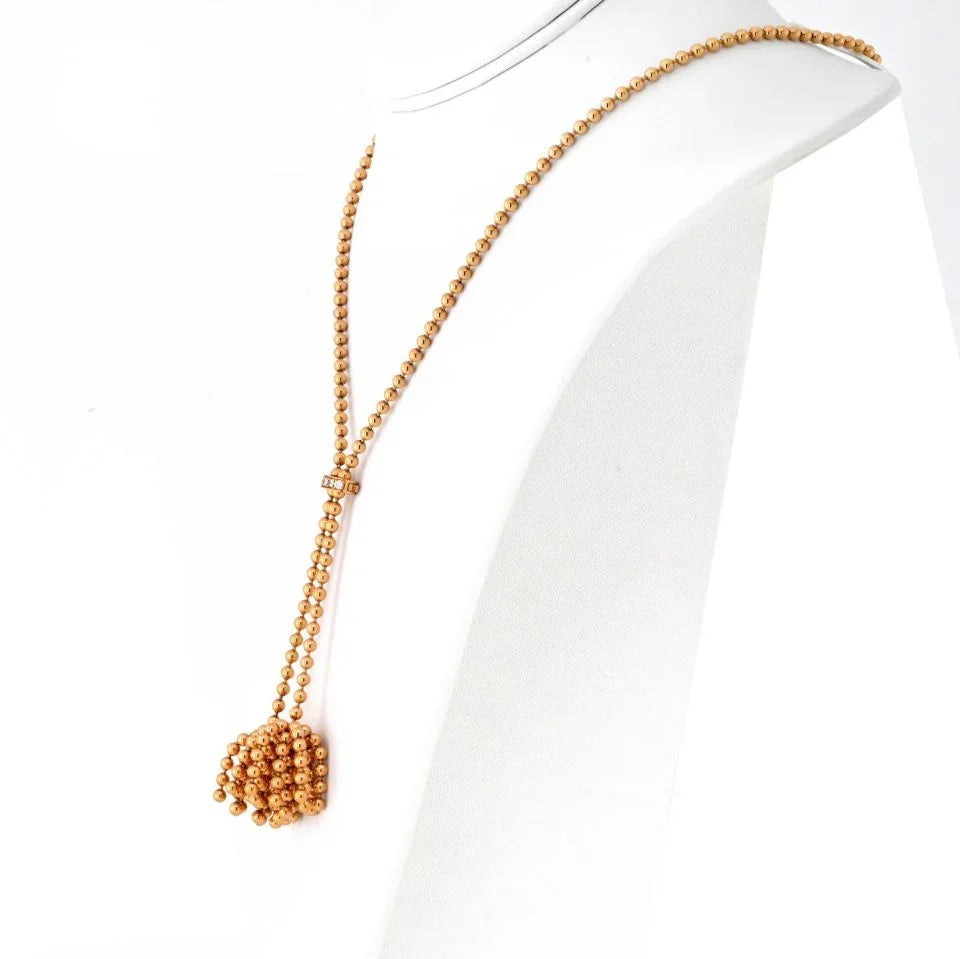 Carthttier Nouvelle Vague 18K Yellow Gold Paris ''Nouvelle Vague'' Diamond Necklace