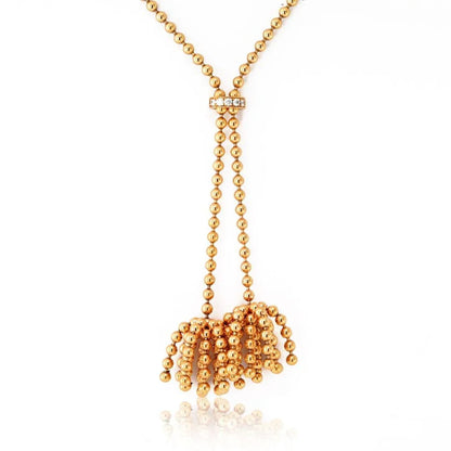 Carthttier Nouvelle Vague 18K Yellow Gold Paris ''Nouvelle Vague'' Diamond Necklace
