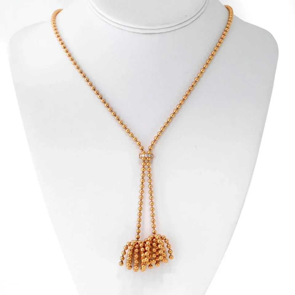 Carthttier Nouvelle Vague 18K Yellow Gold Paris ''Nouvelle Vague'' Diamond Necklace
