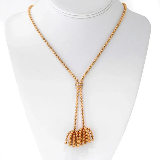 Carthttier Nouvelle Vague 18K Yellow Gold Paris ''Nouvelle Vague'' Diamond Necklace