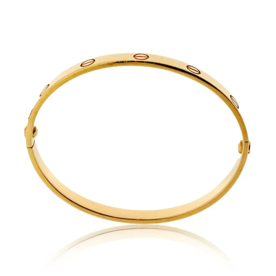 Carthttier Love 18K Yellow Gold Vintage 1985 Size 18 Bracelet