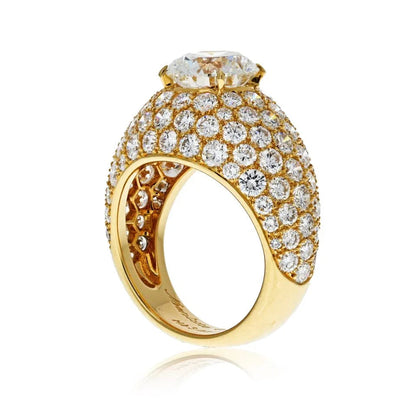 Carthttier Circa 1980's 3 carat Round Diamond E/VS1 GIA  Ring