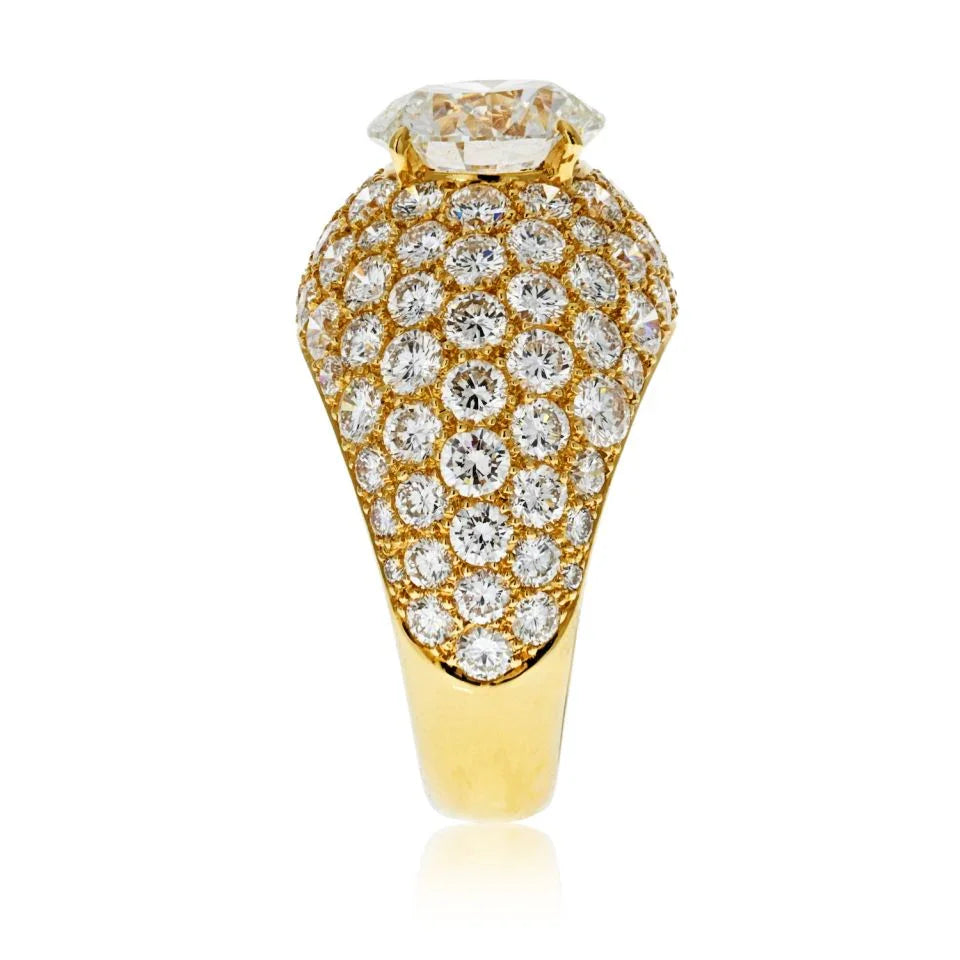 Carthttier Circa 1980's 3 carat Round Diamond E/VS1 GIA  Ring