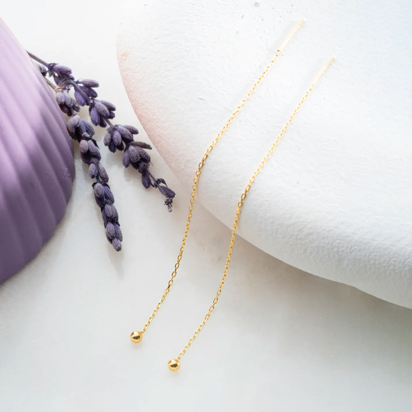 Chain U Earrings 925 Silver Minimalist Ear Threader