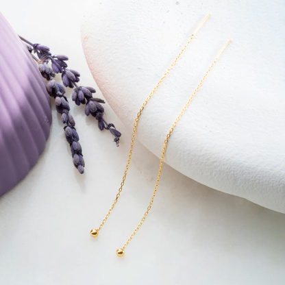 Chain U Earrings 925 Silver Minimalist Ear Threader