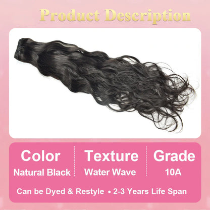 #1B Water Wave 10A Human Hair Bundles Brazilian Virgin Hair Bundles Weave Hair CVOHAIR
