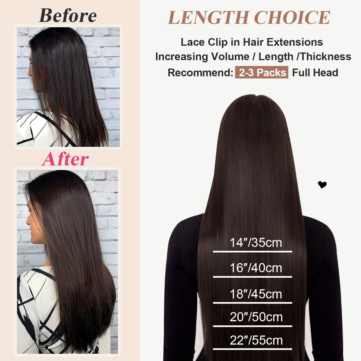 #2 Dark Brown Straight Free Shipping Clip in Hair Extensions Real Human Hair Invisible Lace Clip ins 6Pcs 110G CVOHAIR