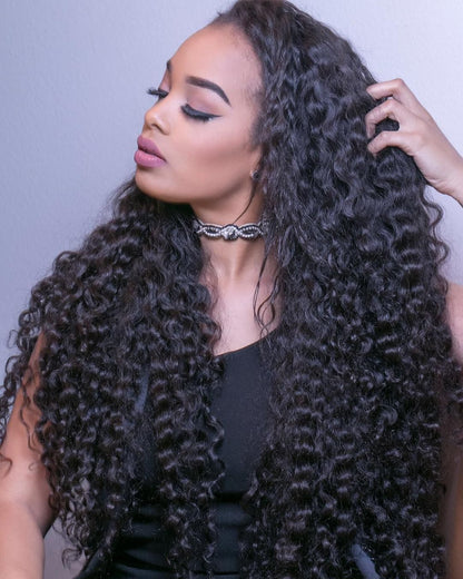 #1B Deep Curly Tape in Free Shipping Hair Extensions Human Hair 20pcs 50g/pack Seamless Skin Weft Hair CVOHAIR