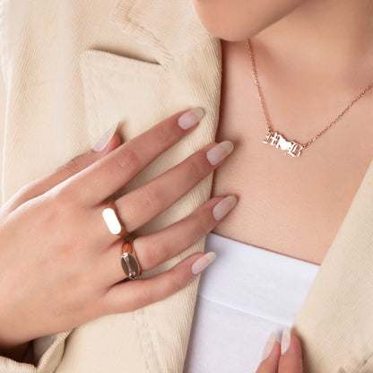 Adjustable Silver Signet Ring for Women Trendy Jewelry