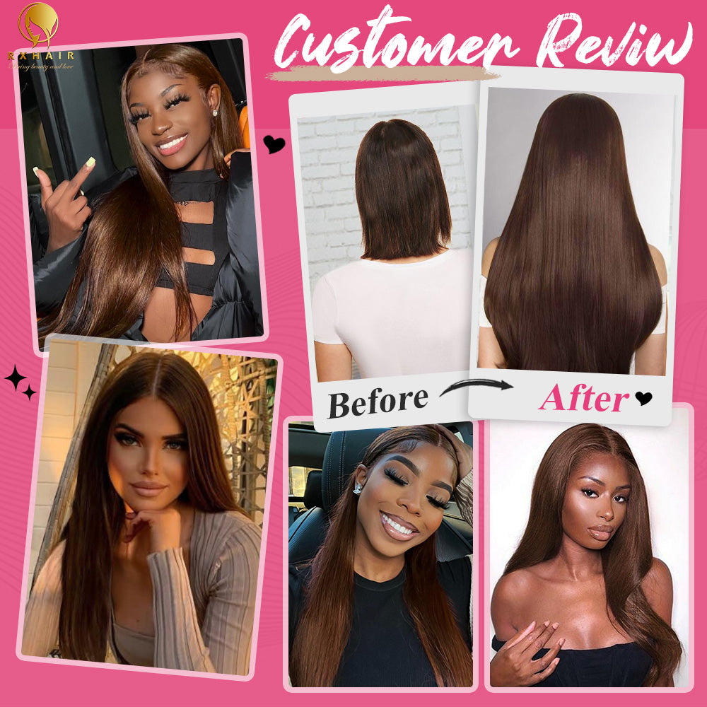 #3 Straight Free Shipping Clip in Hair Extensions Real Human Hair PU Seamless Clip ins 6Pcs 110G CVOHAIR