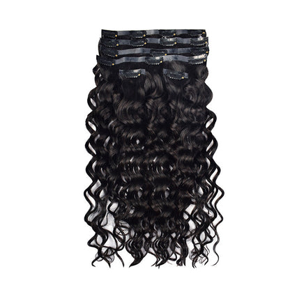 #1B 6Pcs Italian Curly PU Seamless Clip ins Flash Sale Free Shipping Hair Extensions Real Human Hair 120G CVOHAIR