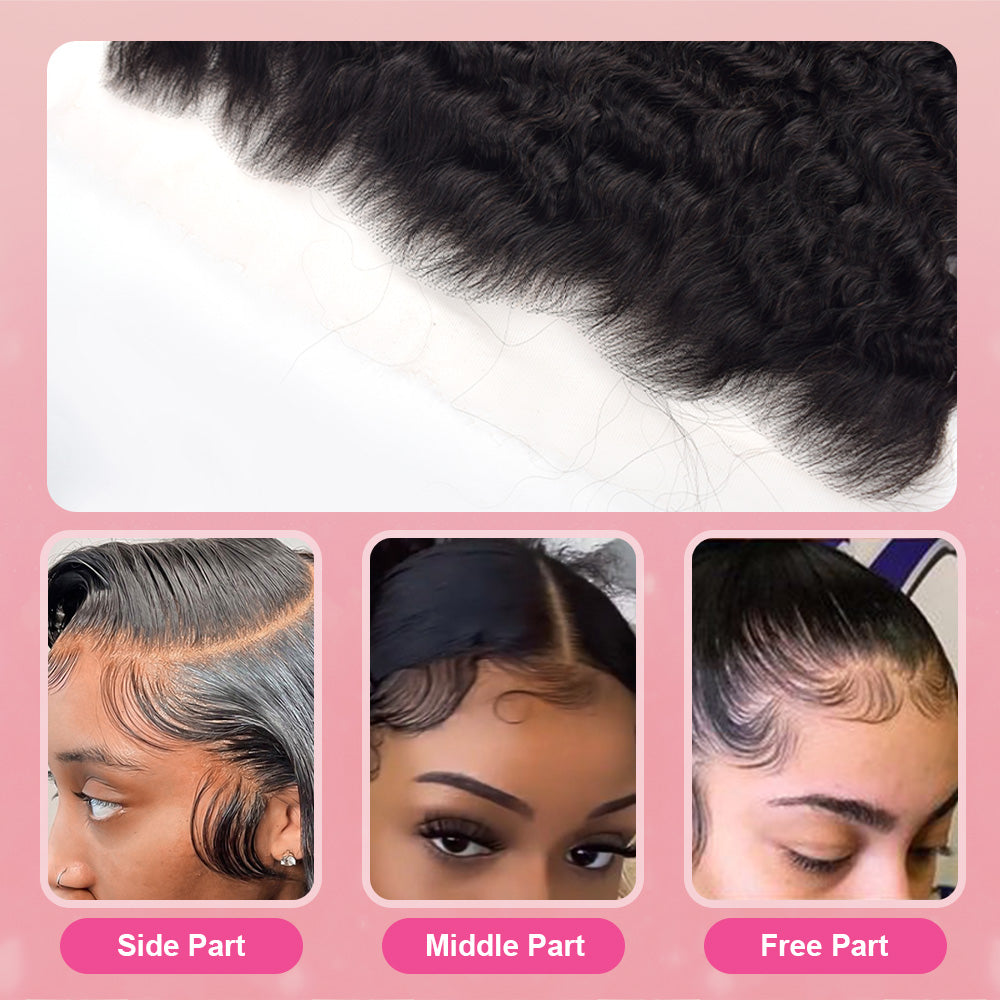 Burmese Curly Lace Closure Pre Plucked Natural Hairline With Baby Hair Cvohair
